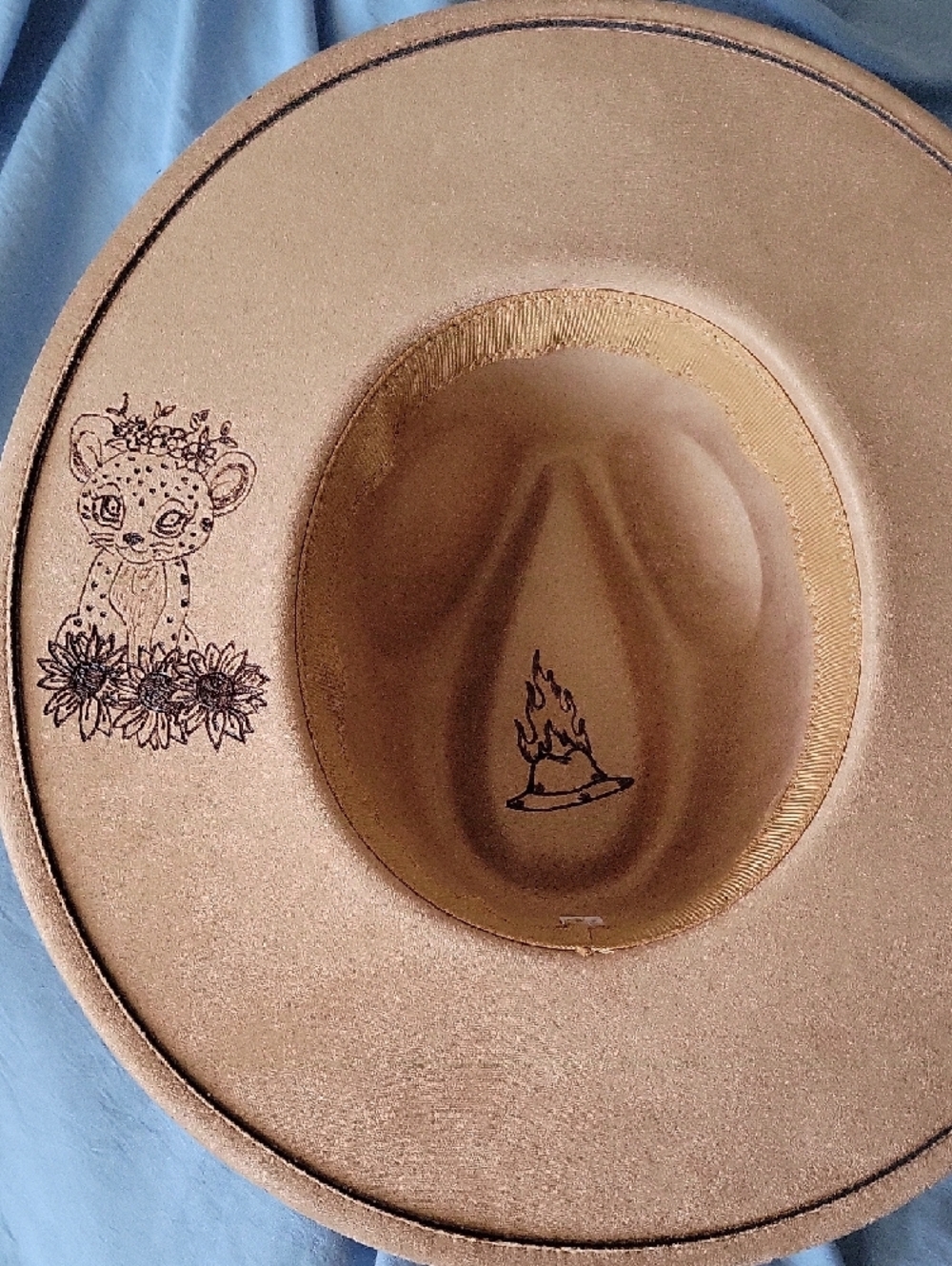Hand Burned Fedora - Picture 4 of 4